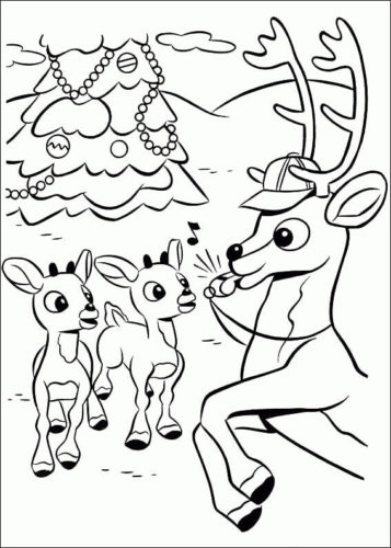 Free rudolph the red nosed reindeer coloring pages printable