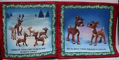 Rudolph the red nosed reindeer lg soft fabric baby book â nicely sewn lnc