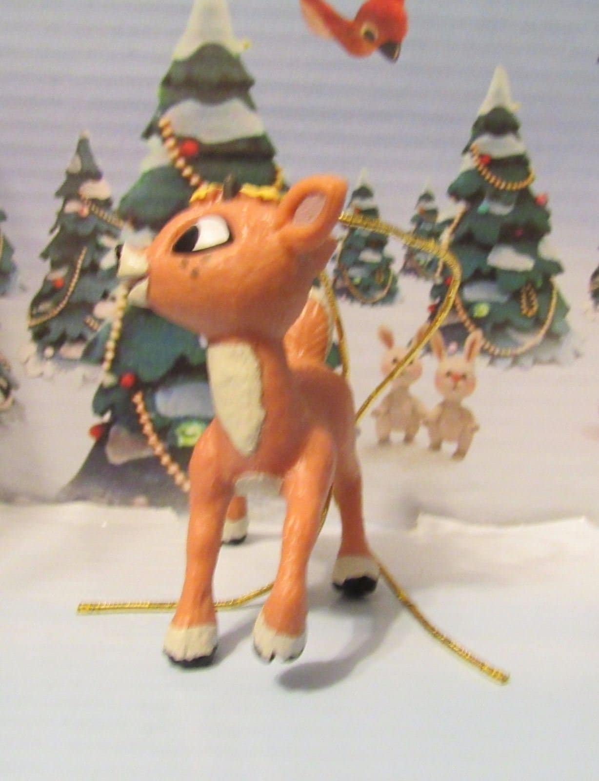 Very rare memory lane elusive fireball ornament vintage rudolph reindeer island of misfit toy loose