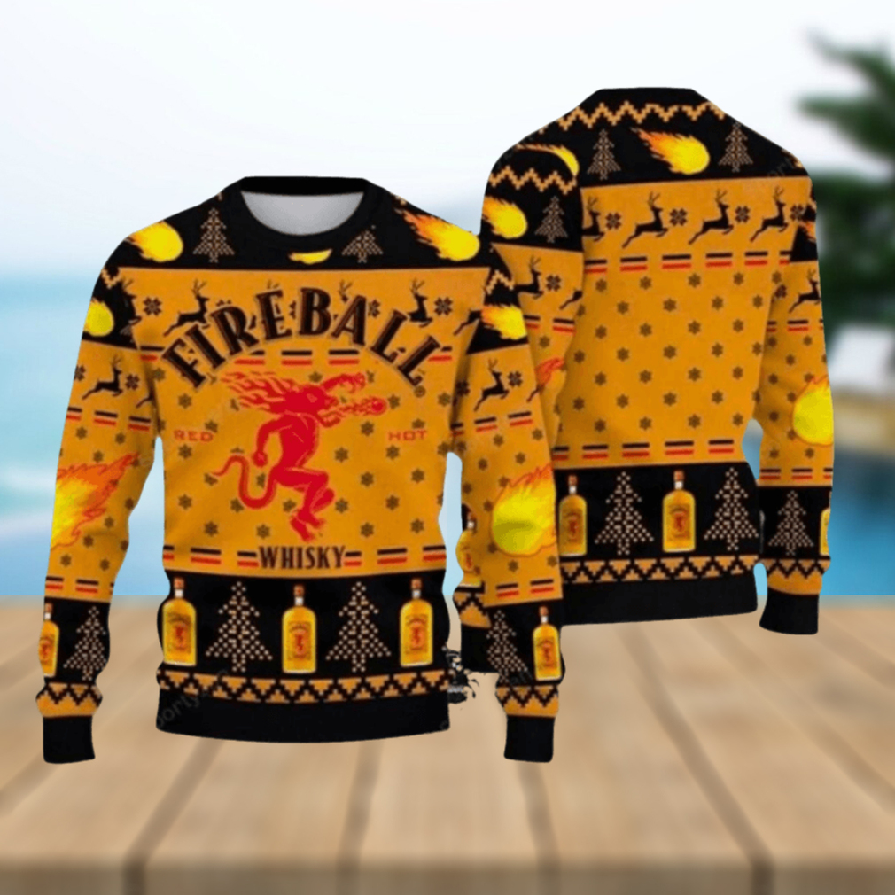 Fireball whicky lover ugly christmas sweater