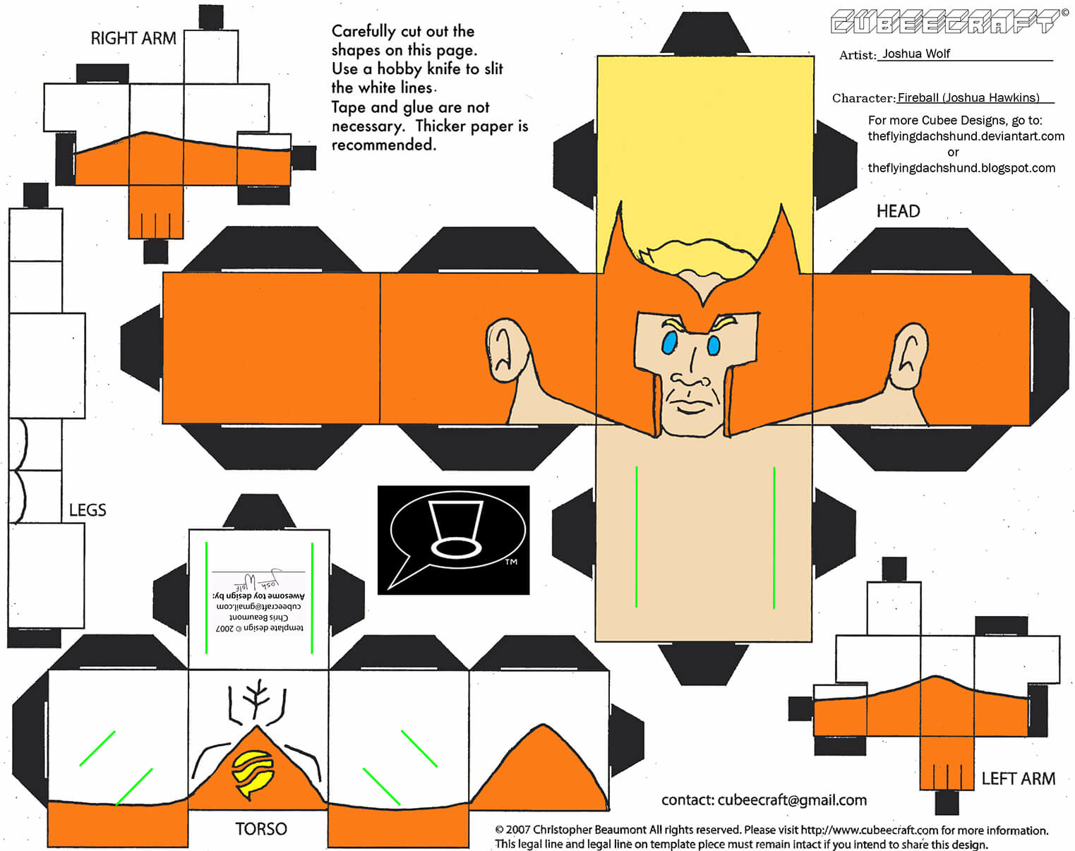 Fireball papercraft toy free printable papercraft templates