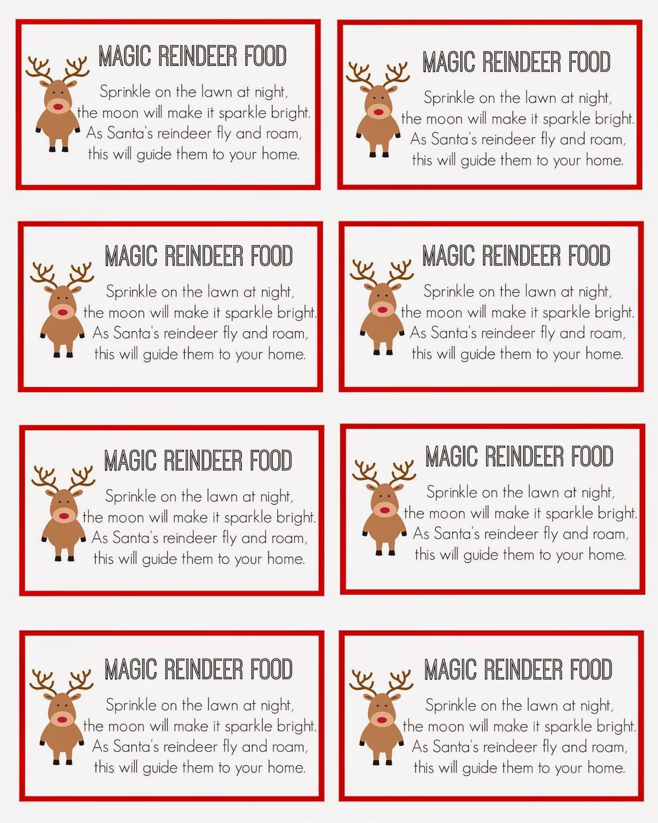 Magic reindeer food magic reindeer food reindeer food label reindeer food