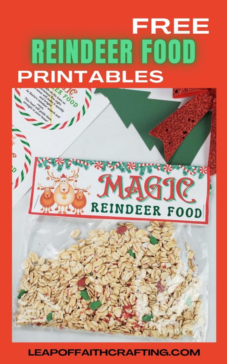 Free reindeer food printable with poem and recipe