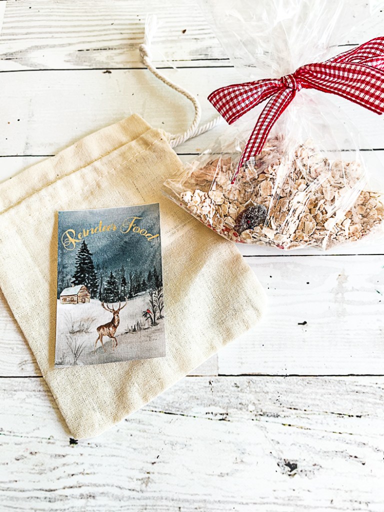 Reindeer food tags and recipe