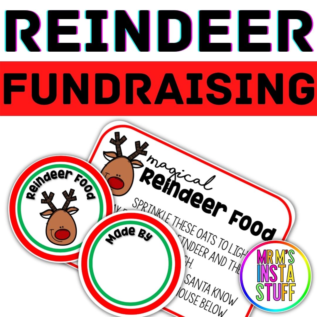 Reindeer food christmas fundraiser made by teachers