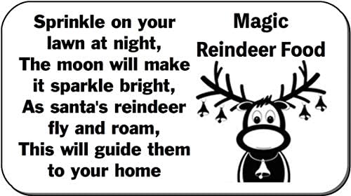 X magic reindeer food labels rudolph christmas stickers l home kitchen