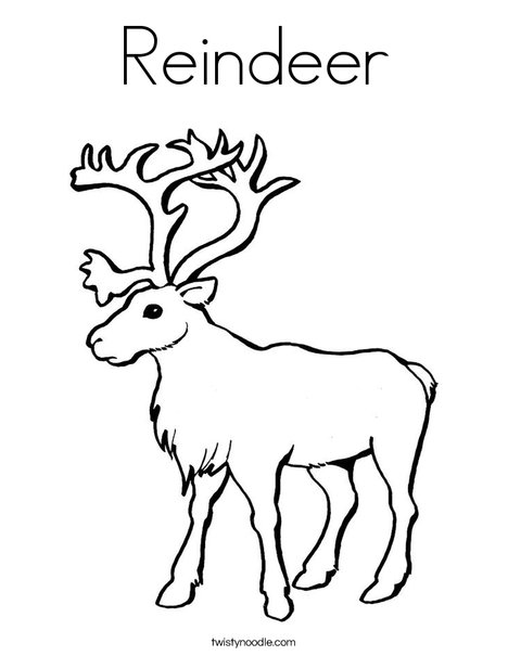 Reindeer coloring page