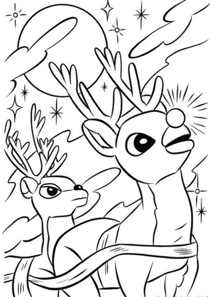 Rudolph the red nosed reindeer coloring pages