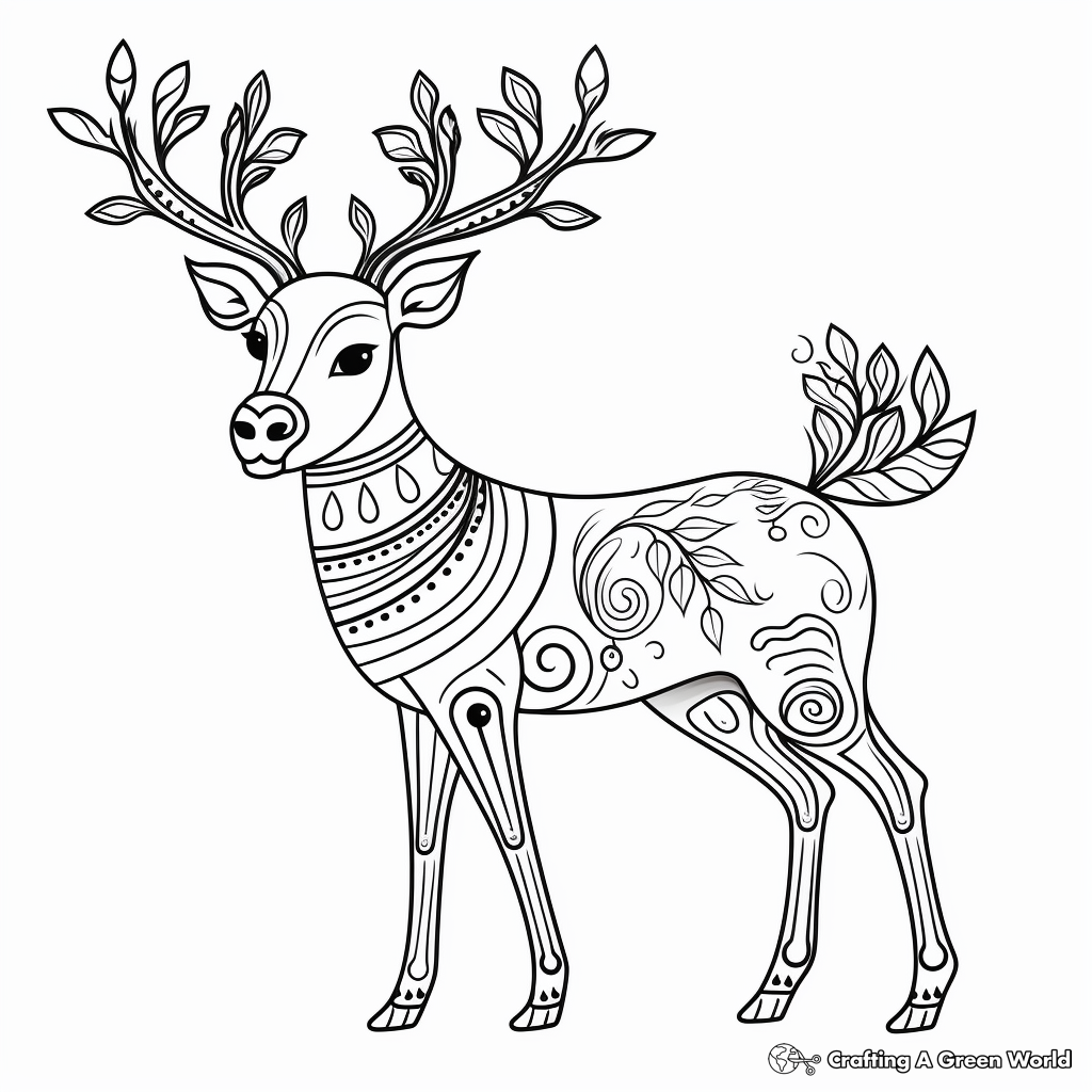 Reindeer coloring pages