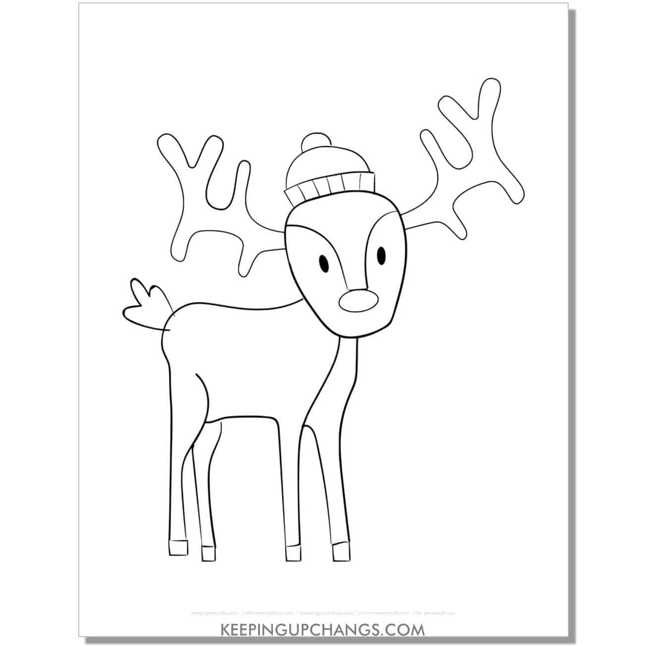 Free reindeer coloring page sheets most popular printables