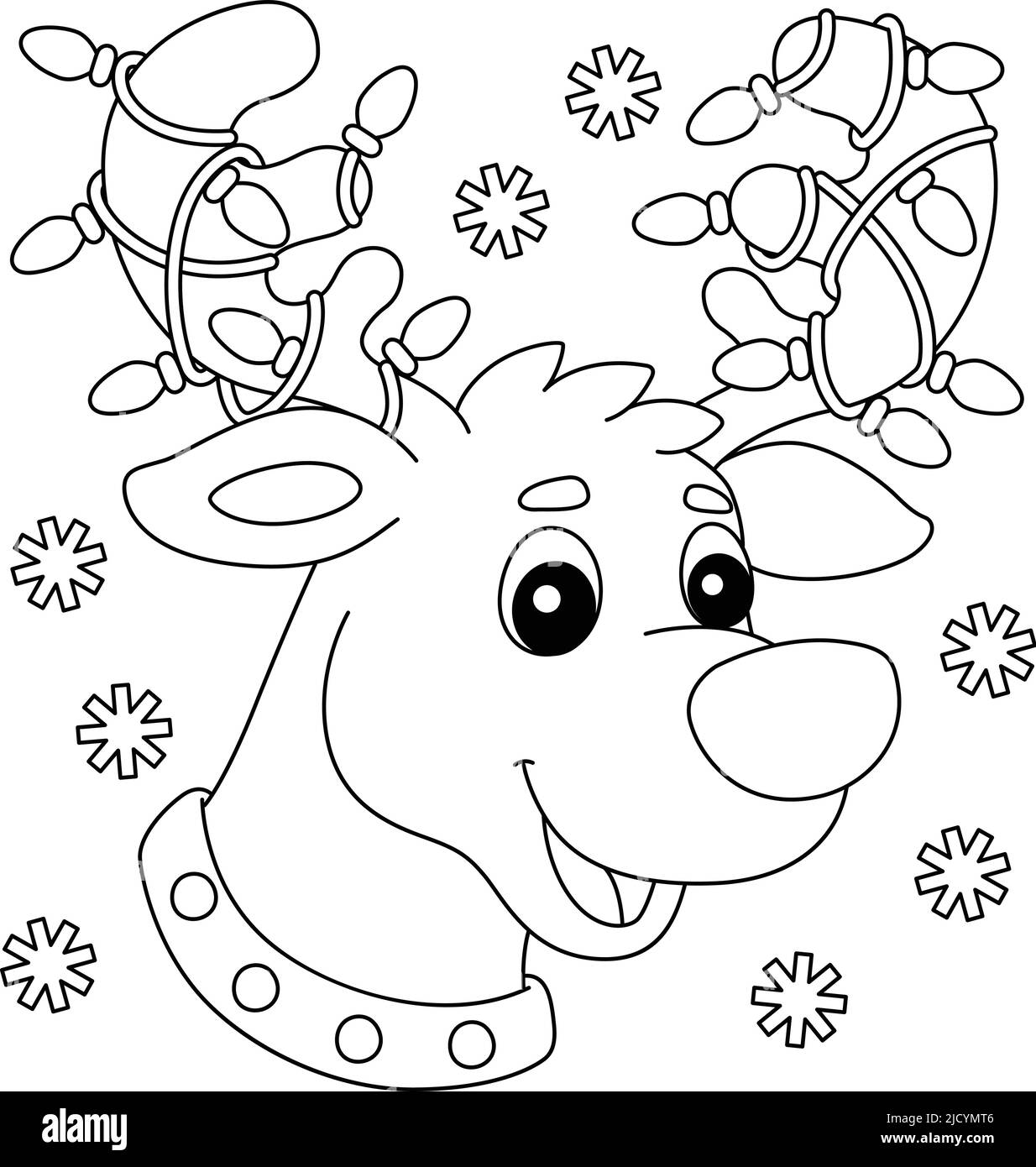 Reindeer coloring cut out stock images pictures