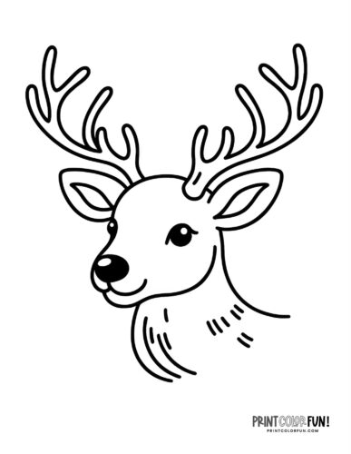 Adorable rudolph coloring pages other reindeer clipart to light up learning at