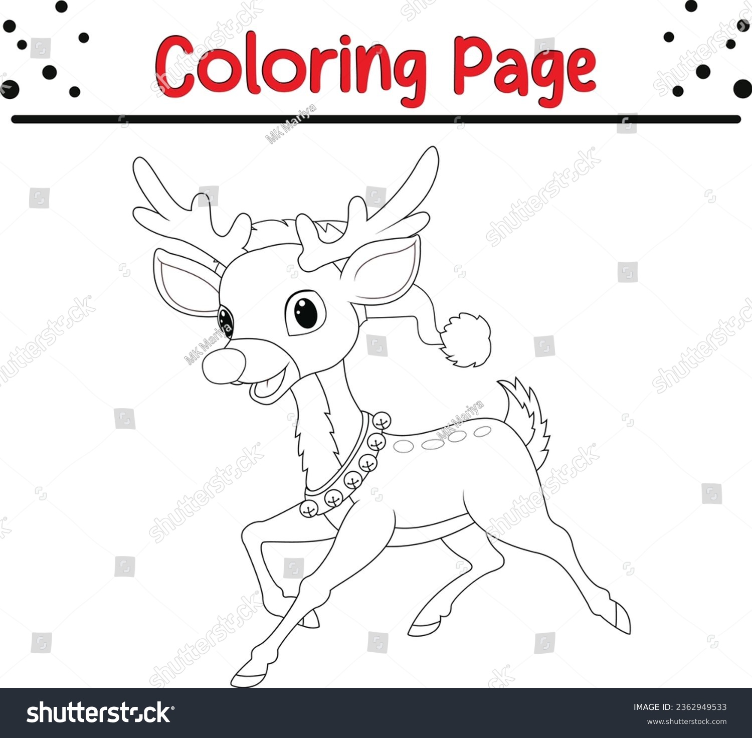 Reindeer coloring page images stock photos d objects vectors