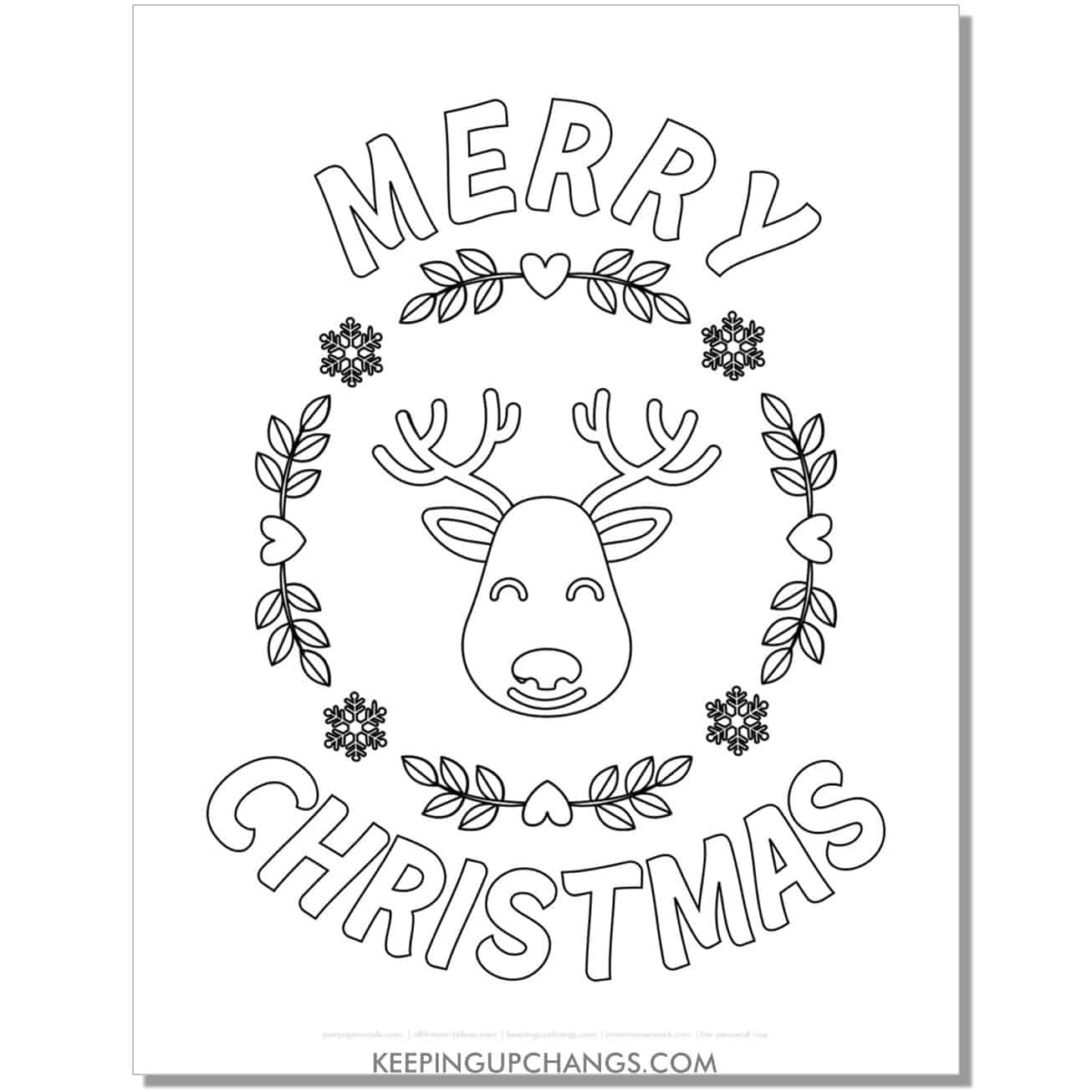 Free reindeer coloring page sheets most popular printables