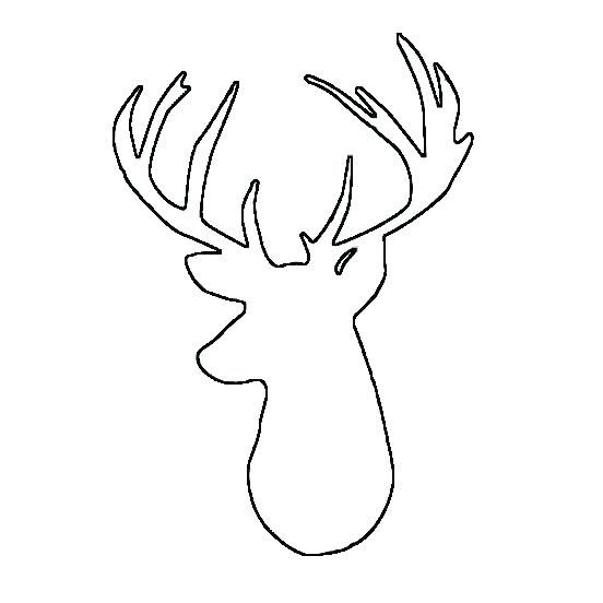 Deer printable coloring pages freedm deer head coloring pages x pixels diy christmas canvas deer head silhouette christmas canvas