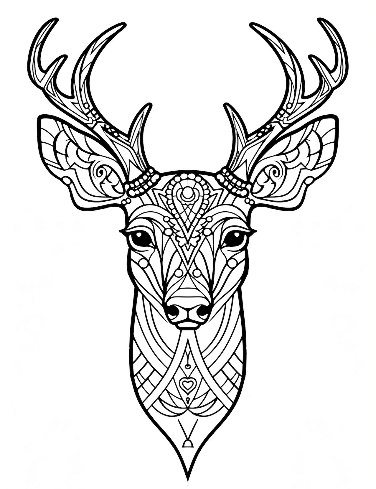 Enchanting deer coloring pages for kids and adults