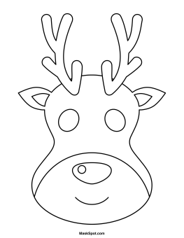 Printable reindeer mask