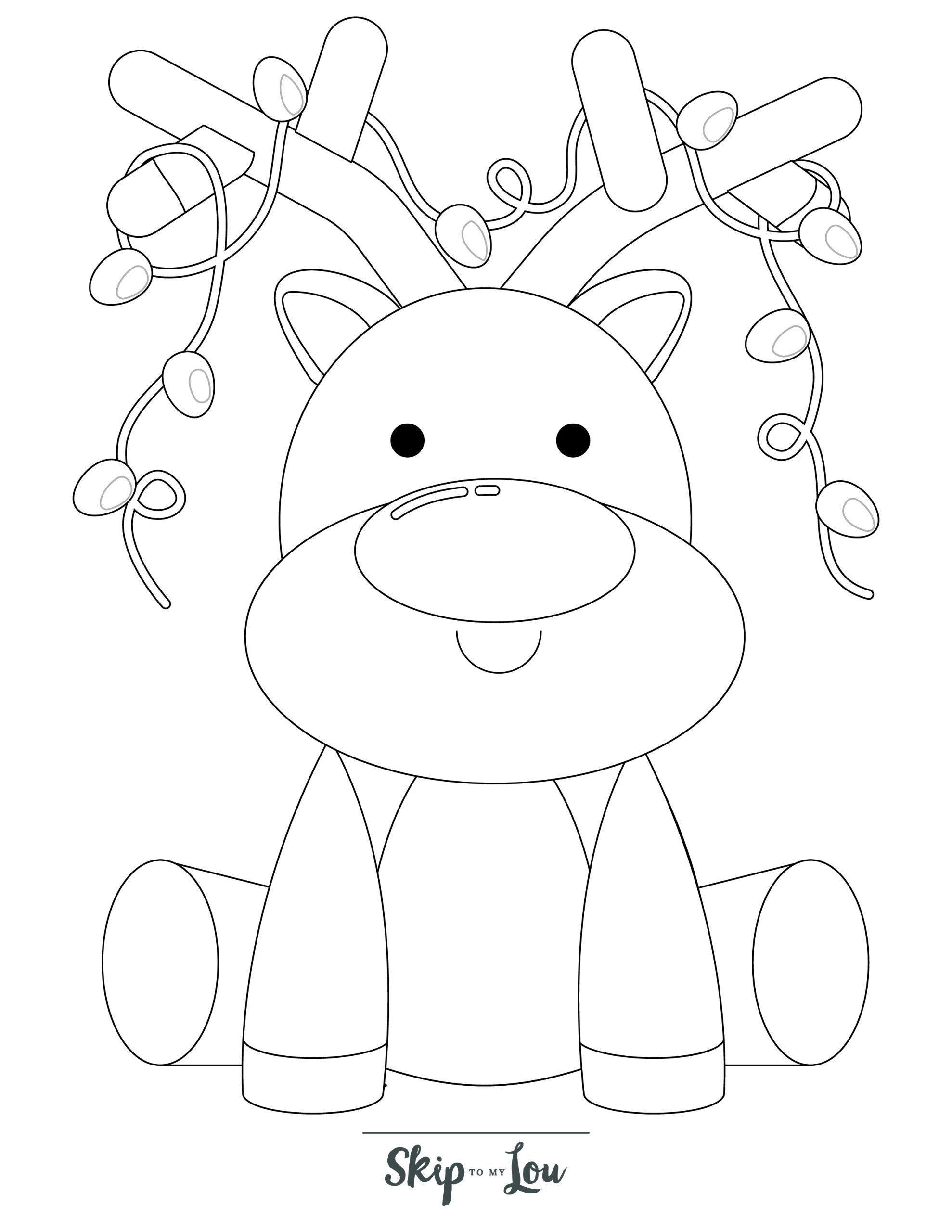 Reindeer coloring pages