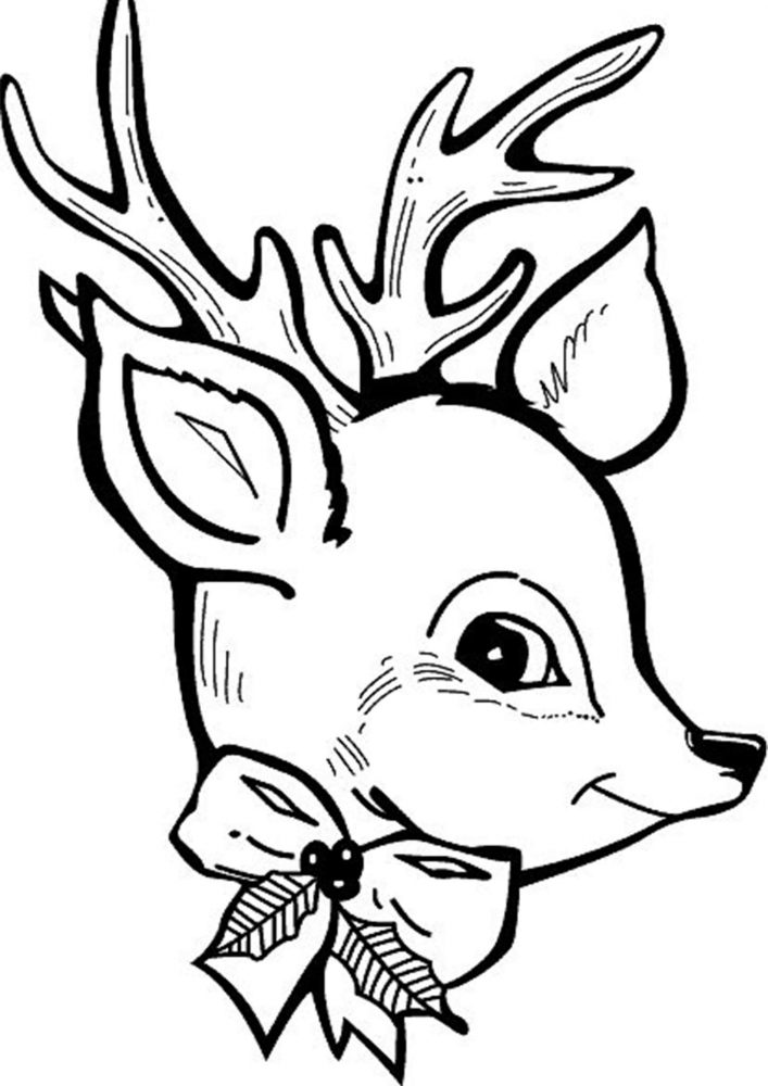 Free printable reindeer coloring pages