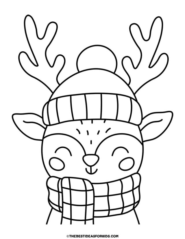 Reindeer coloring pages free printables