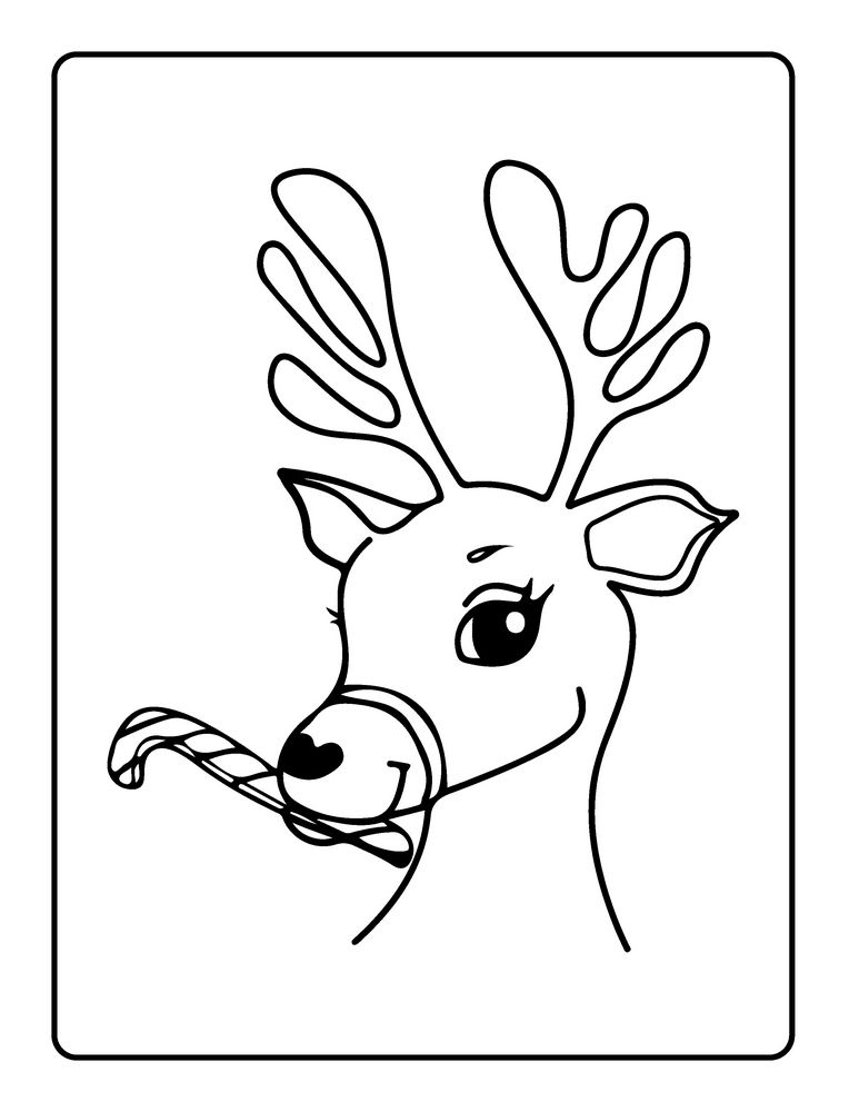 Santas reindeer coloring pages