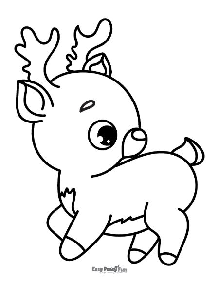 Printable reindeer coloring pages