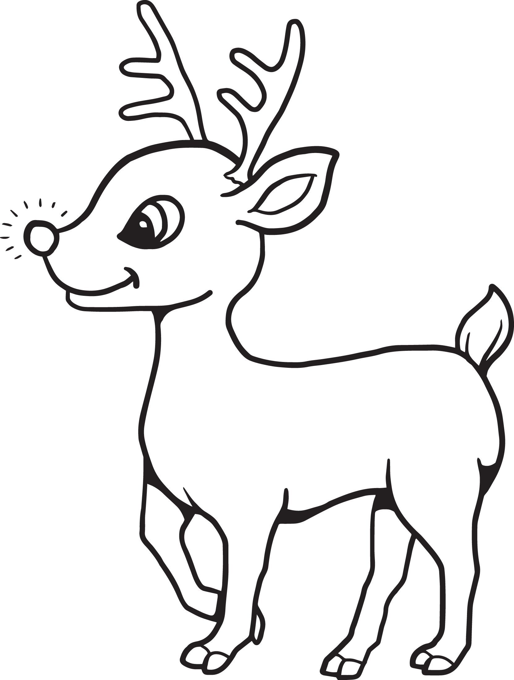 Printable baby reindeer christmas coloring page for kids desenho renas desenho de papai noel para colorir rena de natal