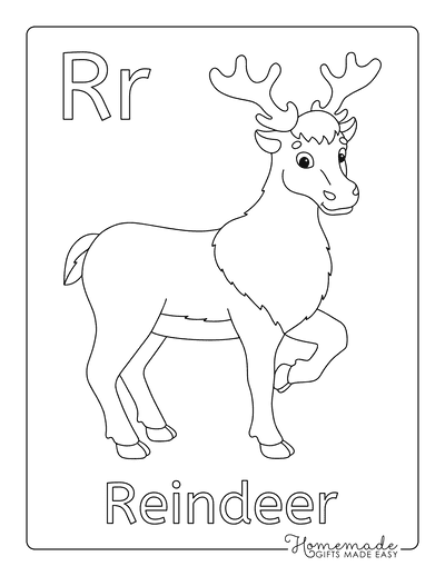 Reindeer coloring pages for kids adults free printables