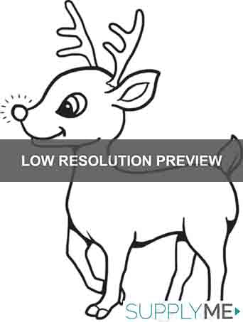 Printable baby reindeer christmas coloring page for kids â