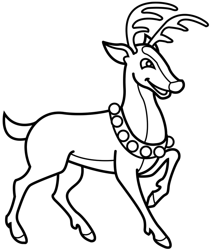 Free printable reindeer coloring pages for kids