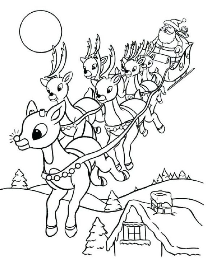 Cool reindeer coloring pages pdf ideas