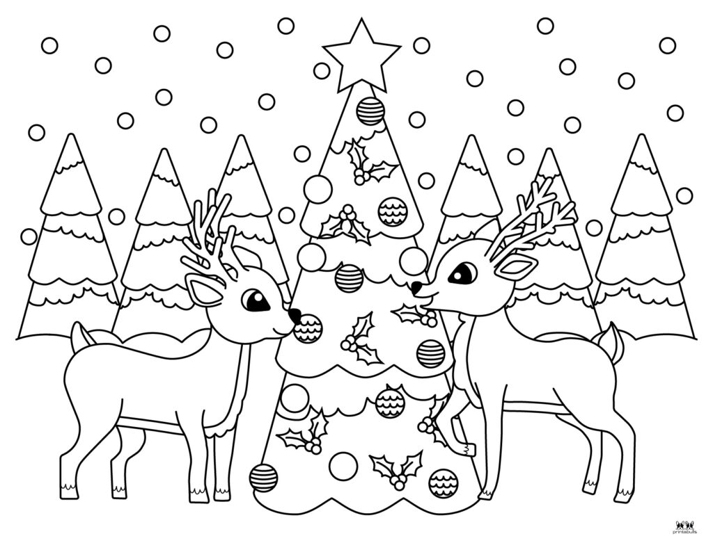 Reindeer coloring pages