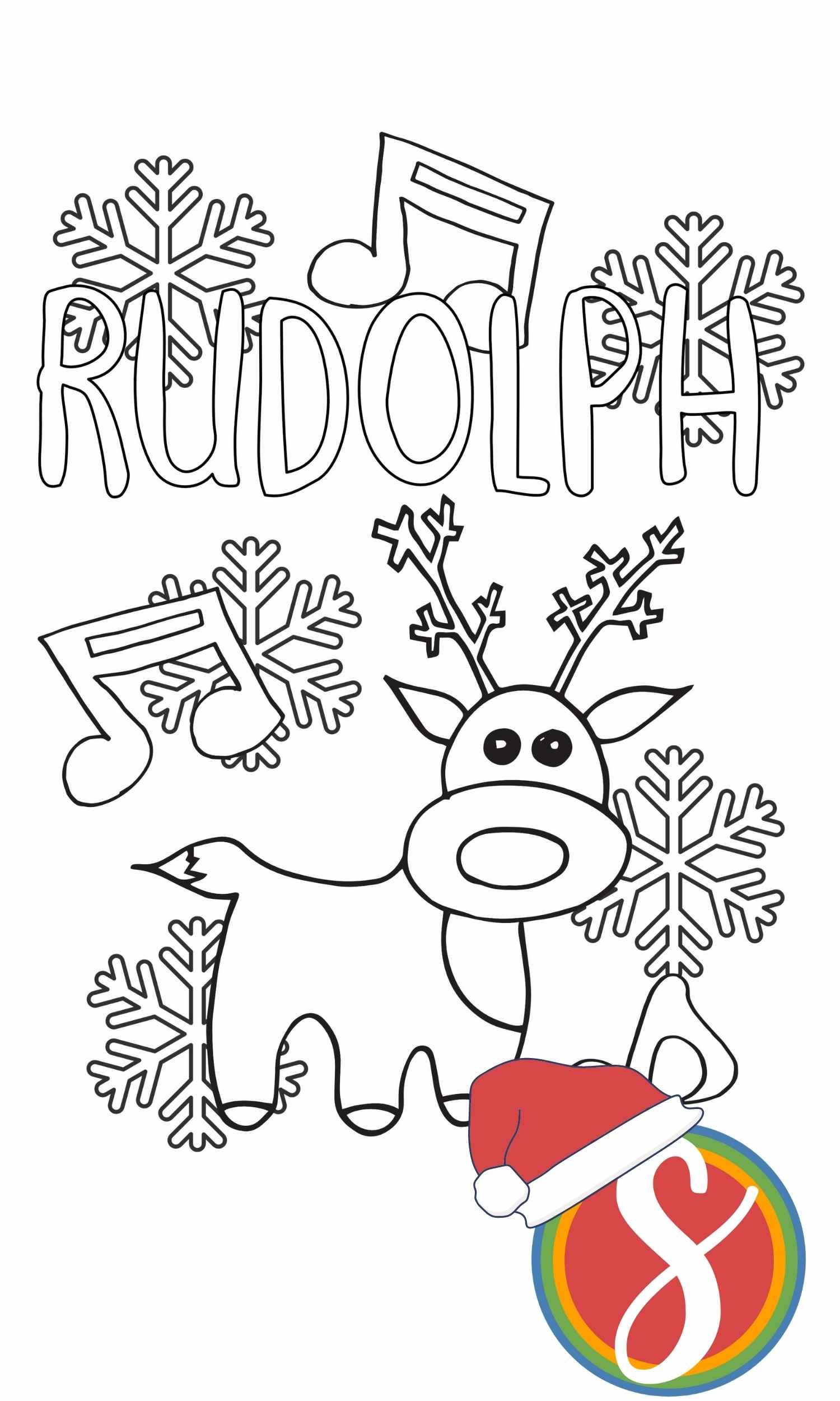 Free reindeer christmas coloring pages â stevie doodles