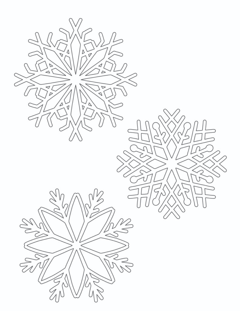 Free printable snowflake coloring pages