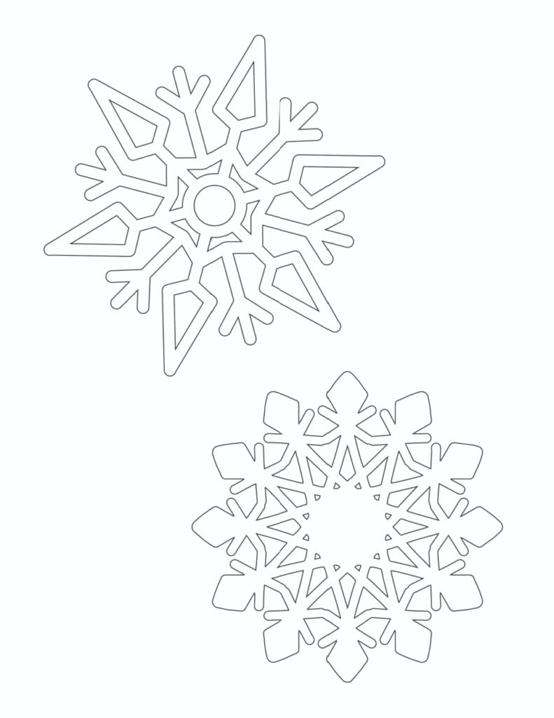 Free printable snowflake coloring pages