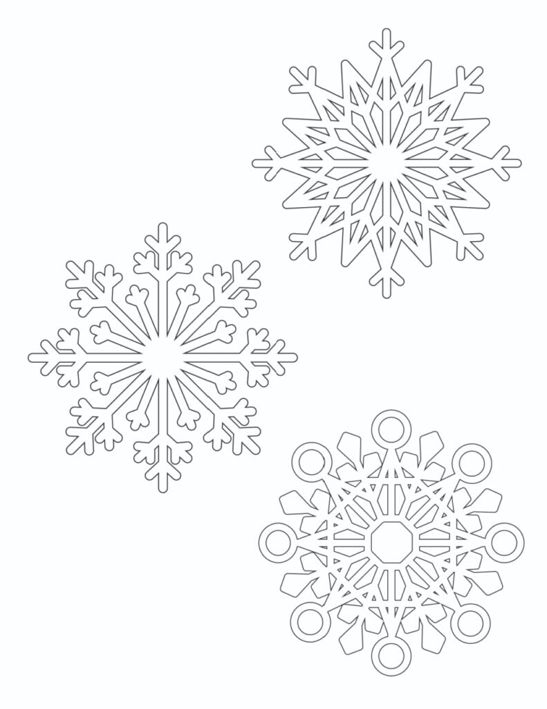 Free printable snowflake coloring pages