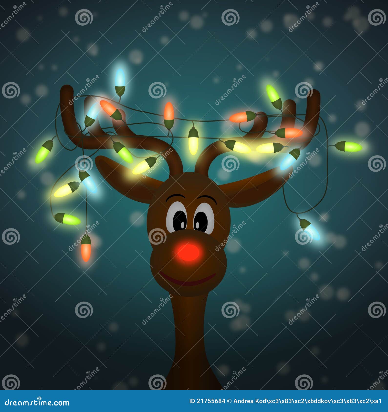 Christmas lights reindeer stock illustrations â christmas lights reindeer stock illustrations vectors clipart