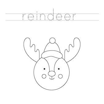 Page christmas reindeer coloring pages printable images