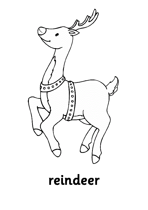 Free printable reindeer coloring pages for kids