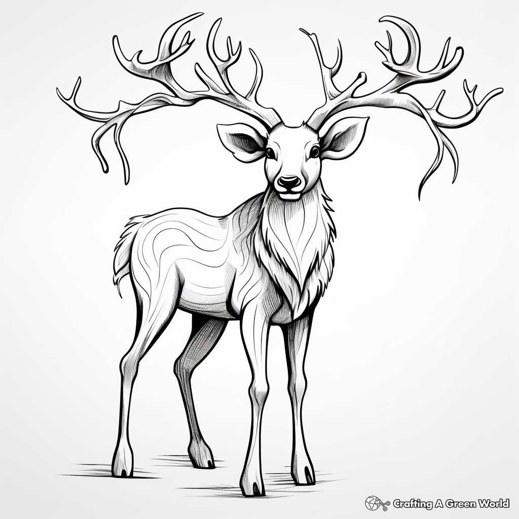 Reindeer coloring pages