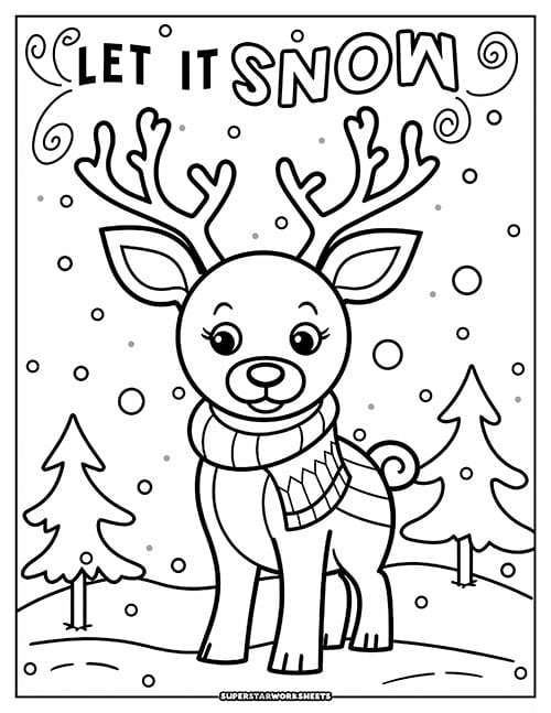 Reindeer coloring pages