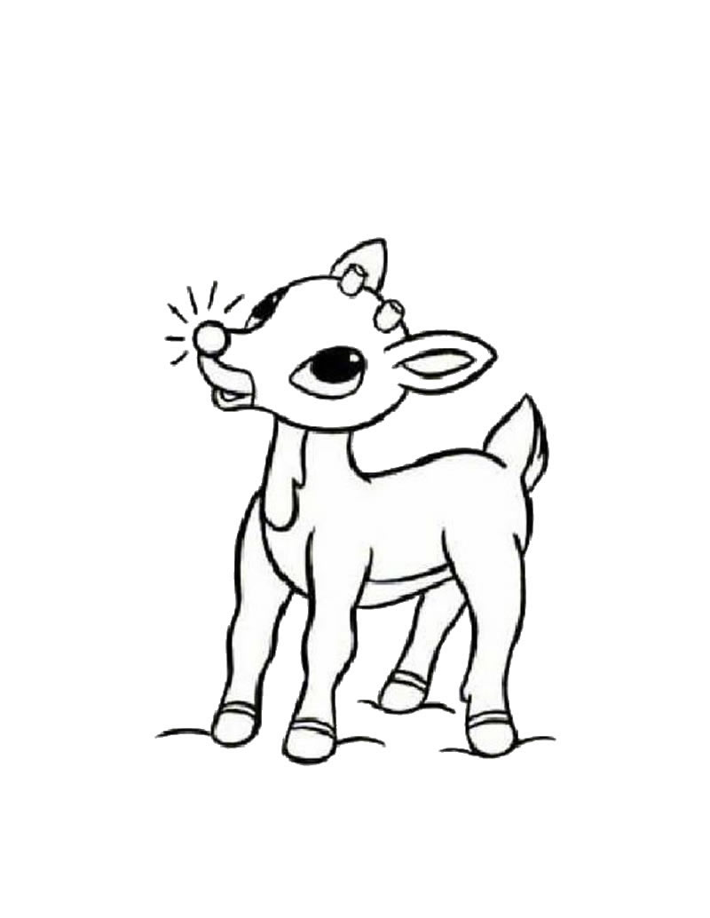 Free printable reindeer coloring pages for kids