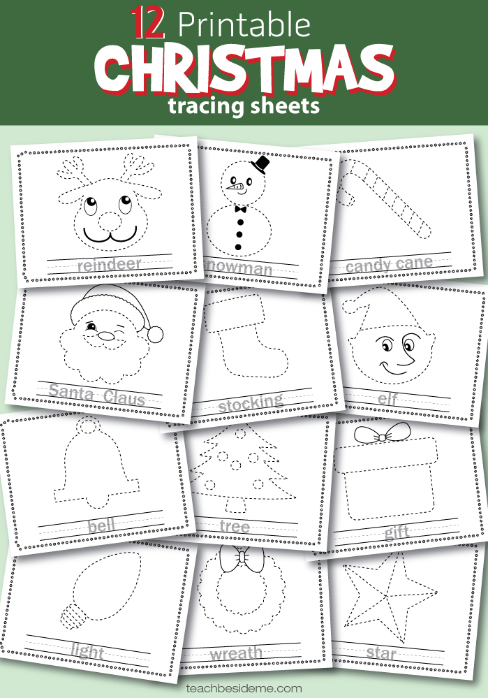 Christmas tracing sheets