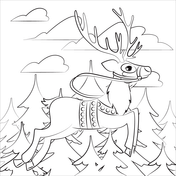 Reindeer coloring pages free coloring pages