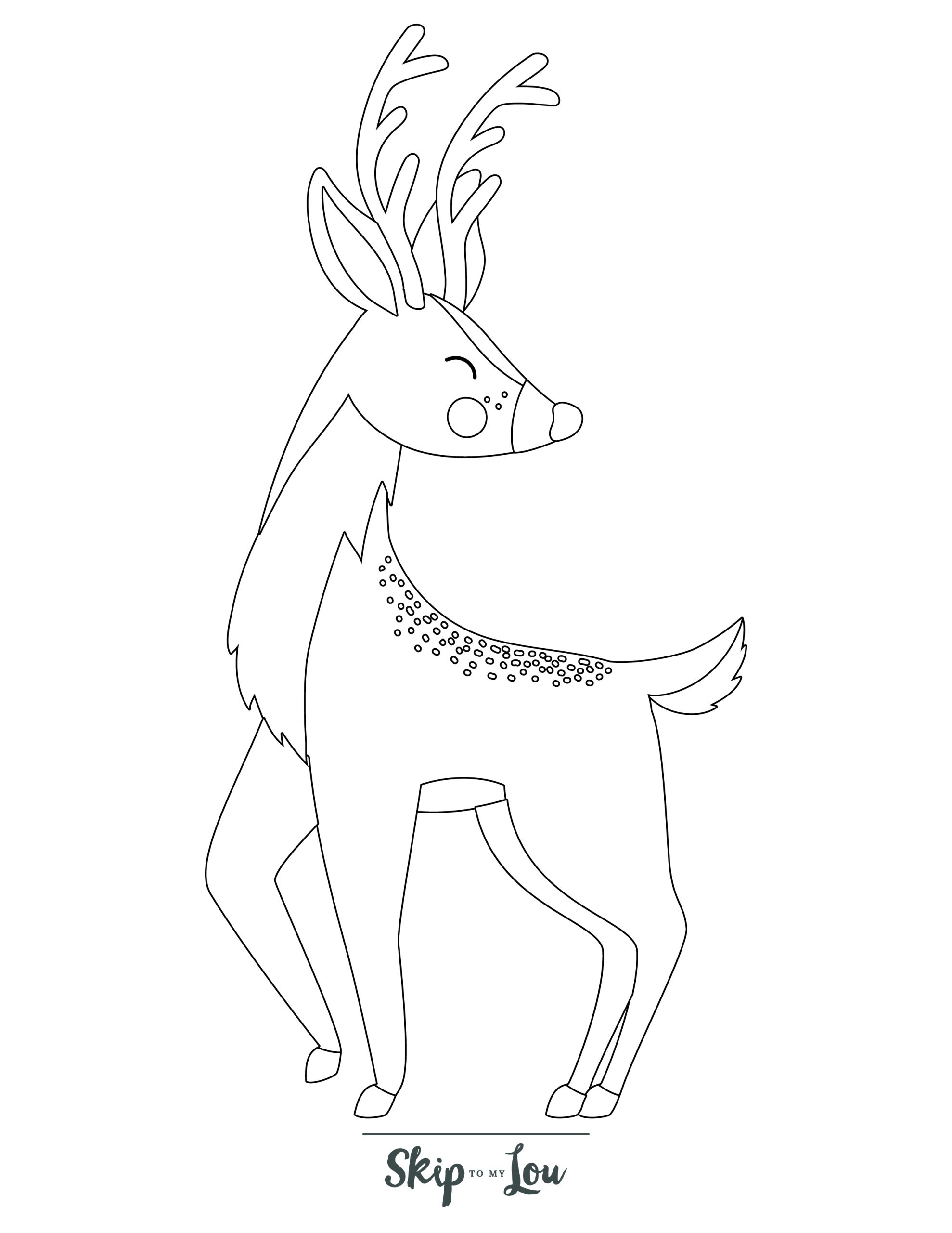 Reindeer coloring pages