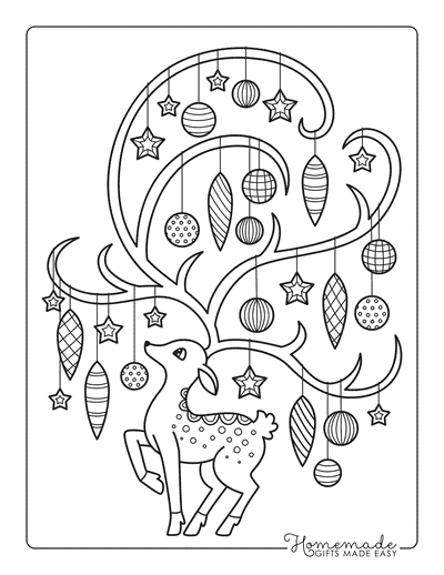 Reindeer coloring pages for kids adults free printables