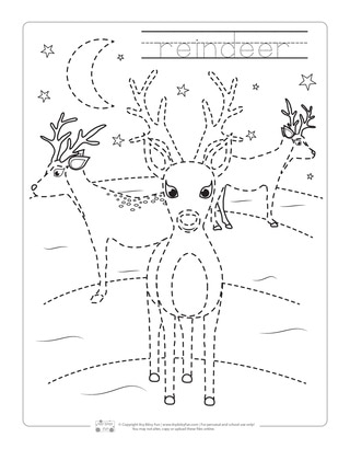 Christmas tracing worksheets