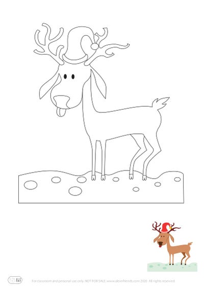 Christmas coloring pages alexnfriends