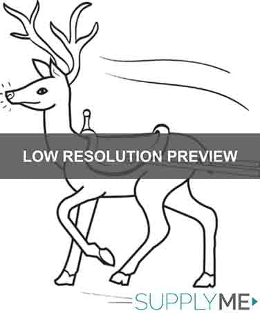 Printable reindeer coloring page for kids â