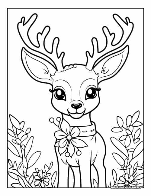 Reindeer coloring pages